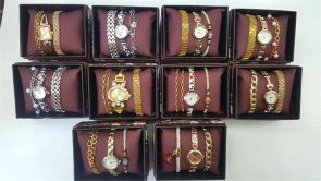 Toptan Hediyelik Metal Bayan 3'Lü Kombin Saat