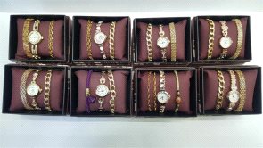 Toptan Hediyelik Metal Bayan 3'Lü Kombin Saat