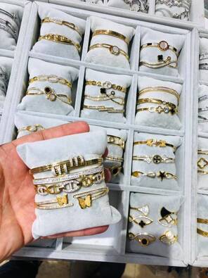 Toptan Bayan Çelik Kelepçe Bileklik