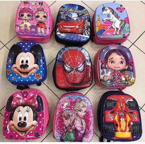 Toptan Büyük Boy Çocuk Kabartmalı Figürlü Sırt Çantası