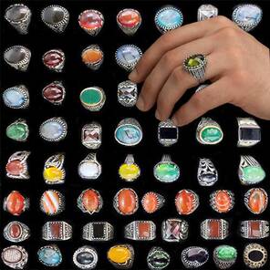 Doğal Taş Eskitme Kararmaz Erkek Yüzük