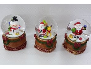 Toptan Işıklı Orta Boy Noel Sulu Kar Küresi