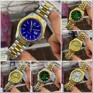 Toptan Çelik Kararmaz Takvimli Kalite Yazılı Metal Erkek Saat