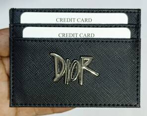 Toptan DİOR Metal Logo Baskılı Marka Kartlık Cüzdan