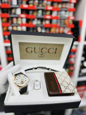 Toptan Kutulu Kolyeli Cüzdanlı Yazılı Saat Set Takımı