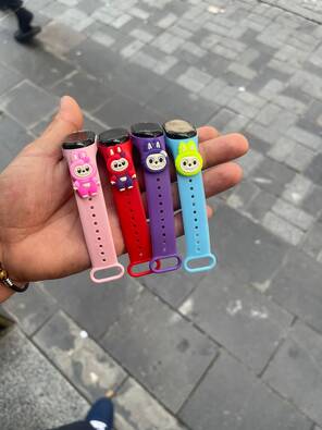 Toptan LABUBU Figürlü Su Geçirmez Çocuk Dijital Led Saat