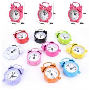 Toptan Mini Boy Alarm'lı Dekoratif Masa Saati 