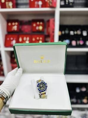 Toptan Özel Tekli Kutulu Takvimli Yazılı Lüx Metal Saat