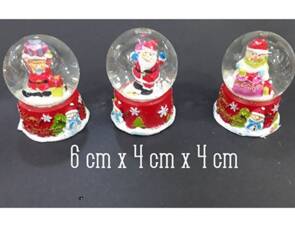 Toptan Ufak Boy Dekoratif Noel Işıklı Sulu Kar Küre