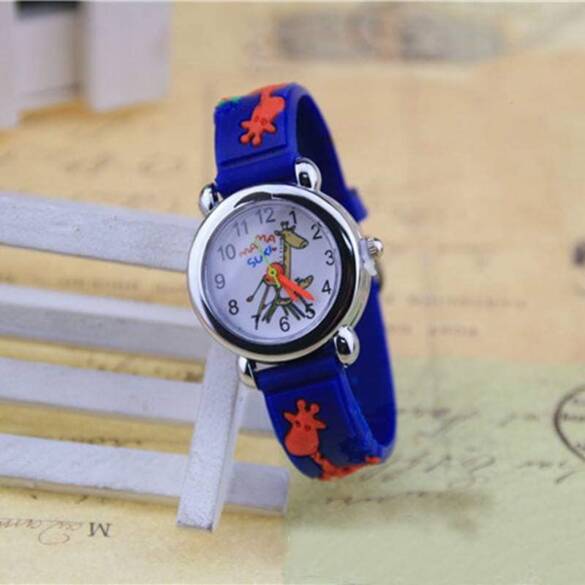 Toptan Baskılı Silikon Kordonlu Çocuk Saat