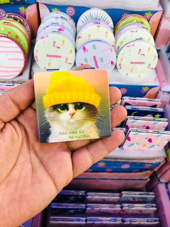 Toptan Figürlü Resimli Lüx Cep Aynası 