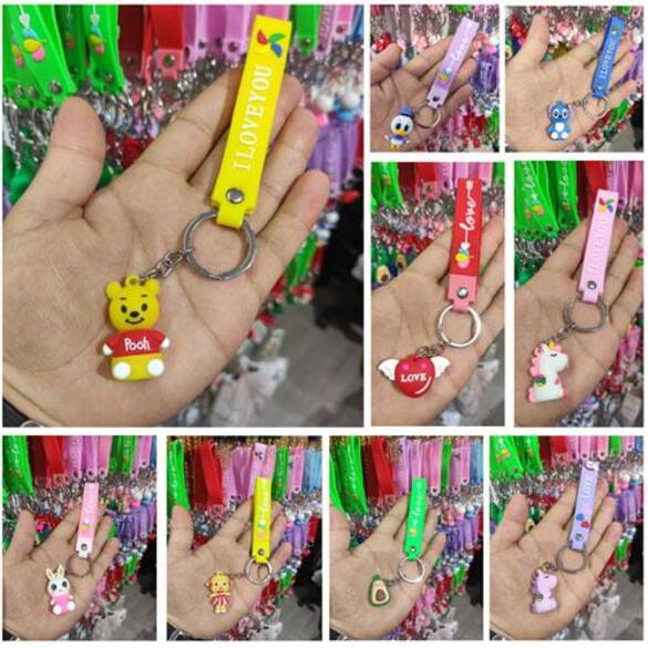 Figürlü Silikon Anahtarlık 