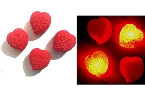 Toptan Gül Tasarımlı Kırmızı Led Lamba