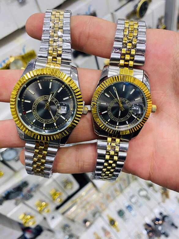 Toptan Kutulu Takvimli Kalite Metal Çift Saat 