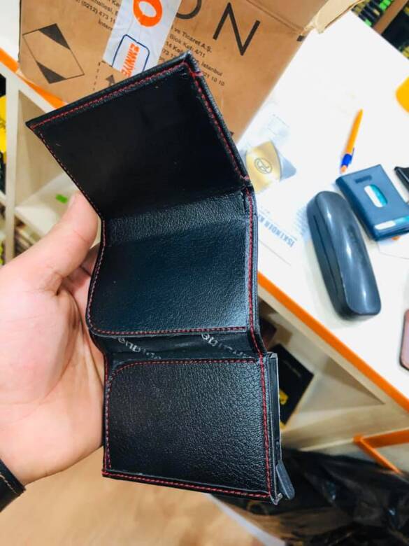 Toptan Greyzır Mekanizmalı Otomatik Kartlık Cüzdan 