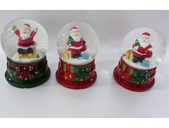 Toptan Işıklı Orta Boy Noel Sulu Kar Küresi