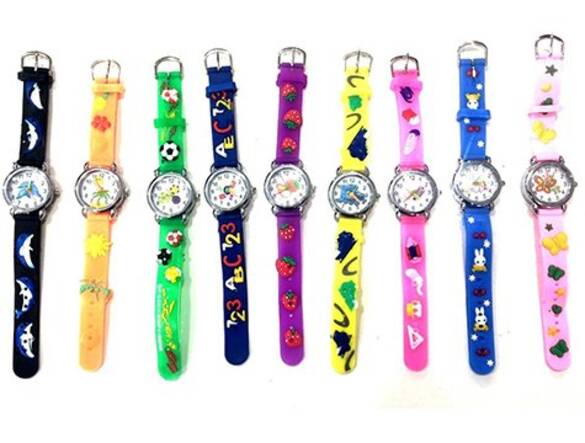 Toptan Silikon Baskılı Renkli Kalite Çocuk Saati