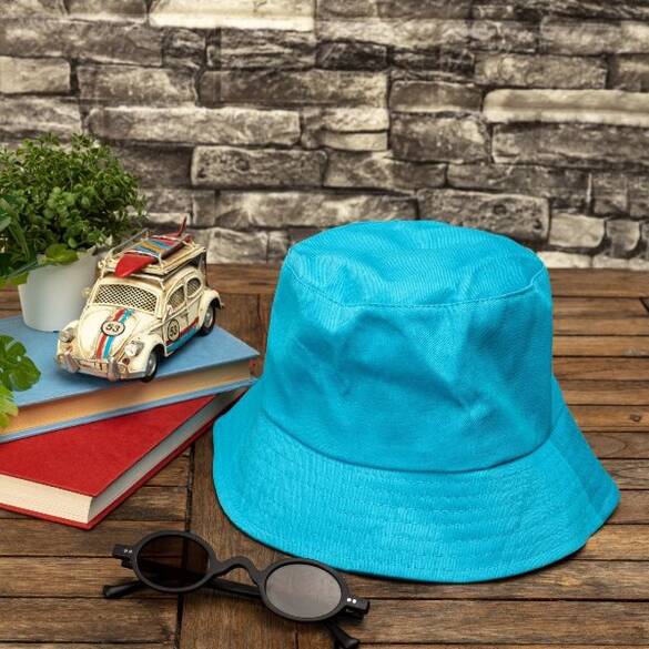 Toptan Tek Renk Balıkçı Fötr Şapka 