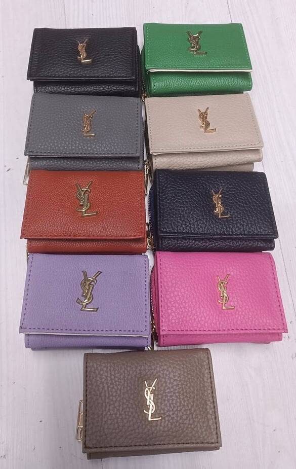 Toptan Bayan Markalı Yazılı Kısa Model Cüzdan