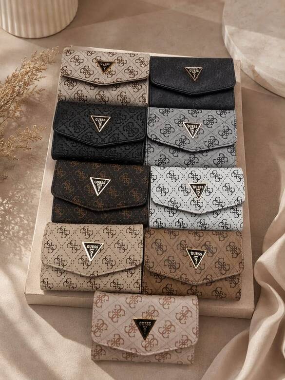 Toptan Büyük Boy GUESS Logolu Bayan Cüzdanı 