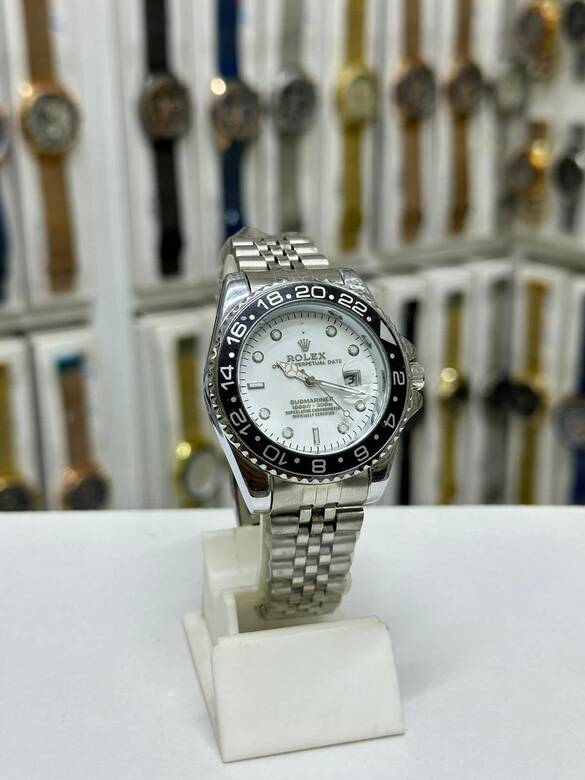 Toptan Çelik Kasa Takvimli Yazılı Erkek Kol Saati 