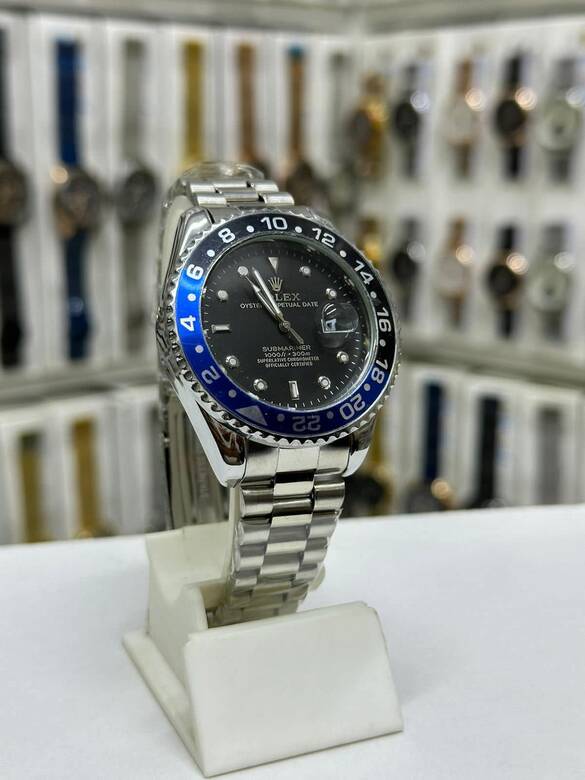 Toptan Çelik Kasa Takvimli Yazılı Erkek Kol Saati 