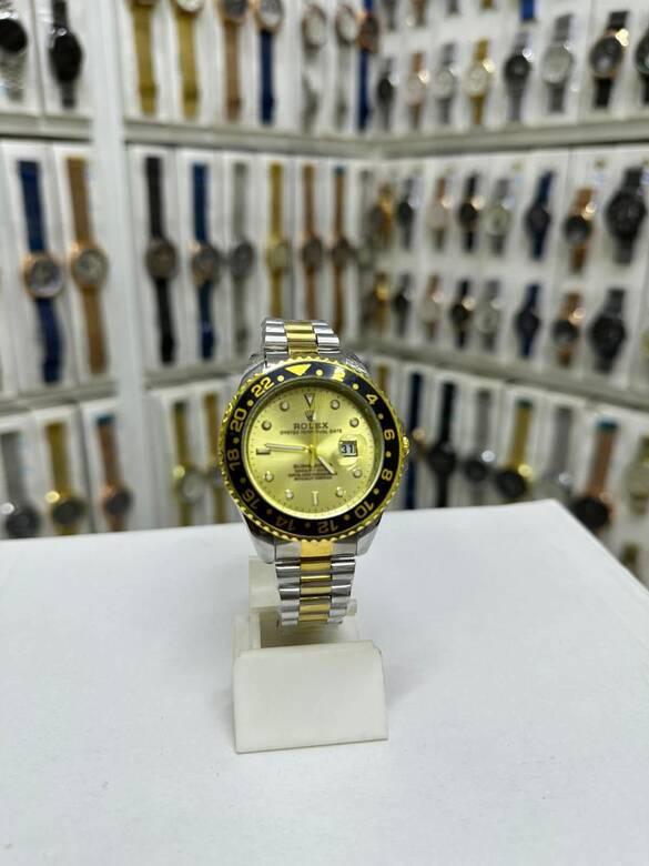 Toptan Çelik Kasa Takvimli Yazılı Erkek Kol Saati 