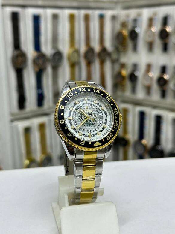 Toptan Çelik Kasa Takvimli Yazılı Erkek Kol Saati 