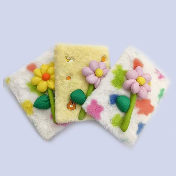 Toptan Figürlü Çocuk Peluş Defter (Karışık Mix Model)