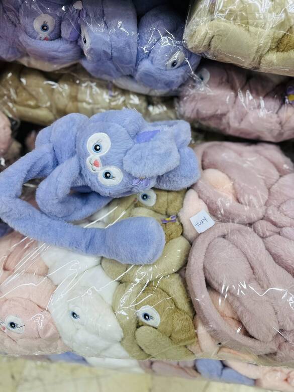 Toptan Figürlü Ses Çıkaran Çocuk Peluş Kışlık Kulaklık (Mix Model)