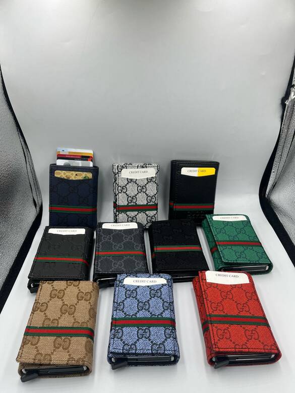 Toptan Gucci Baskılı Lüx Mekanizmalı Kartlık Cüzdan 