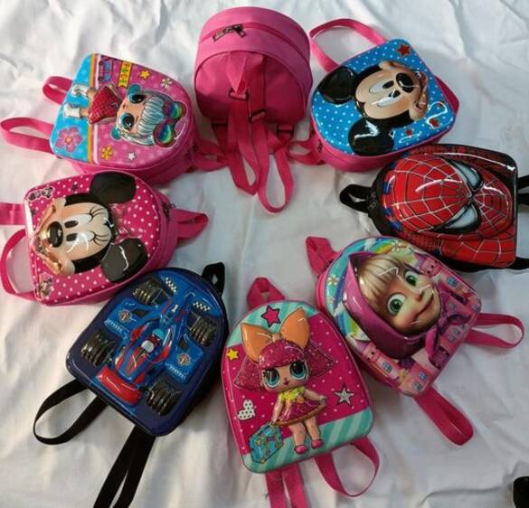 Toptan Kabartmalı Figürlü Çocuk Anaokul Sırt Çantası 