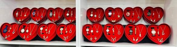 Toptan Kalp Kutulu Bayan Saat Set Takımı