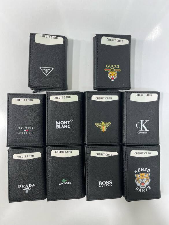 Toptan Kosta Kumaş Dijital Baskılı Markalı Mekanizmalı Cüzdan 