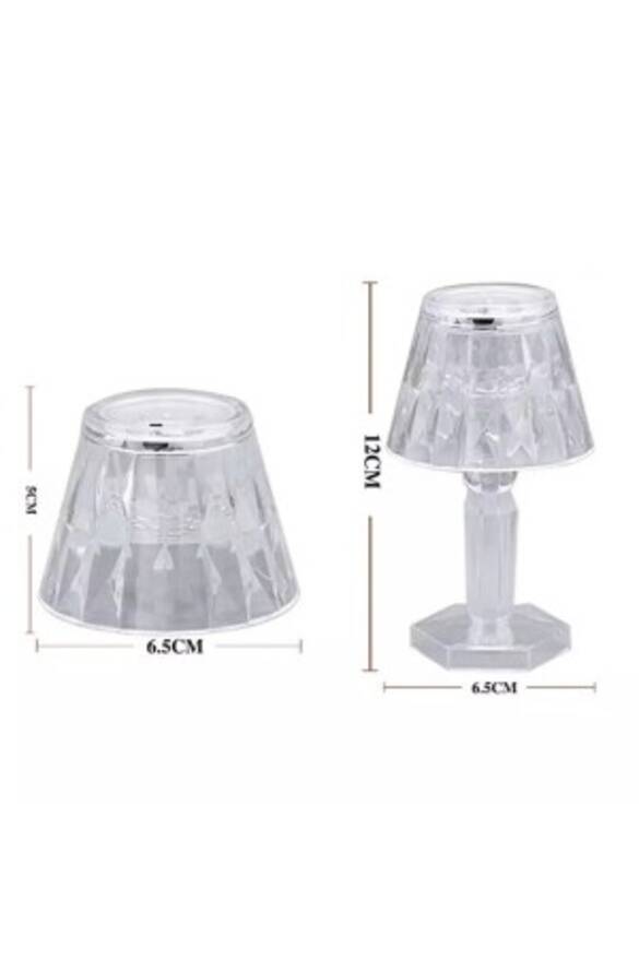 Toptan Kristal Elmas 12cm Abajur Led Projeksiyon Masa Lambası 