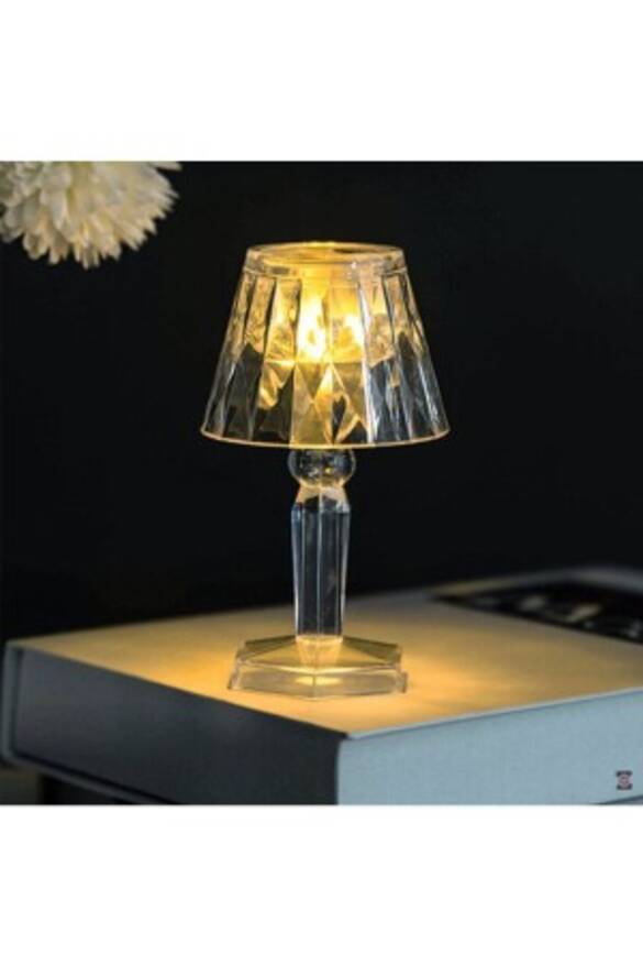 Toptan Kristal Elmas 12cm Abajur Led Projeksiyon Masa Lambası 