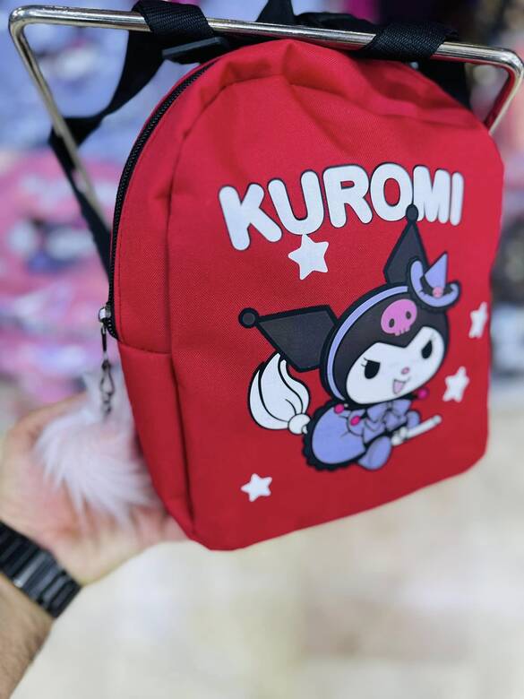 Toptan KUROMİ Model Ponponlu Çocuk Sırt Çantası 