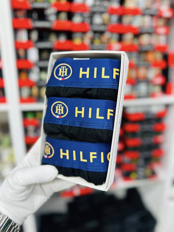 Toptan Kutulu Markalı Pamuklu Erkek 3lü Boxer İç Çamaşırı 