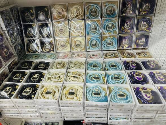 Toptan Kutulu Taşlı Tesbih  Zikirmatik Set