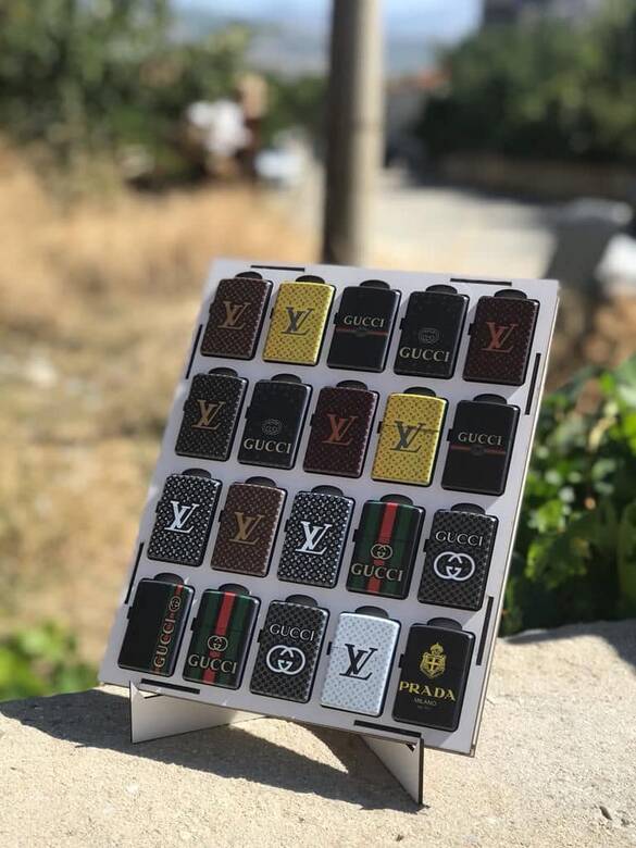 Toptan Damla Baskılı Stand'lı Zippo Çakmak 