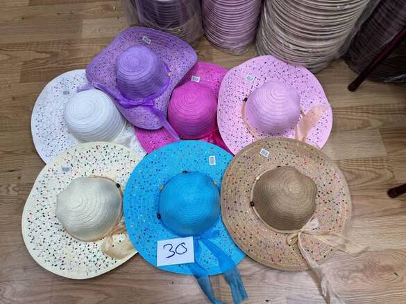 Toptan Lüx Bayan Hasır Foter Şapka (Mix Model) 