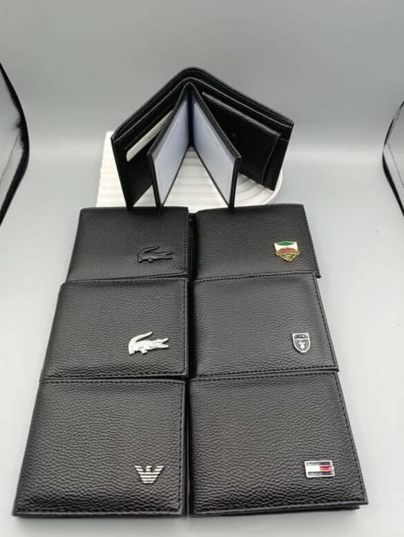 Toptan Metal Logo Amblemli Markalı Erkek Cüzdanı