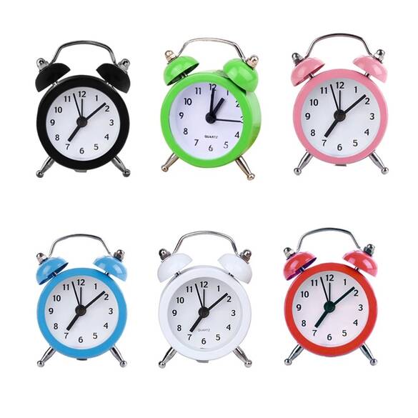 Toptan Mini Boy Alarm'lı Dekoratif Masa Saati 