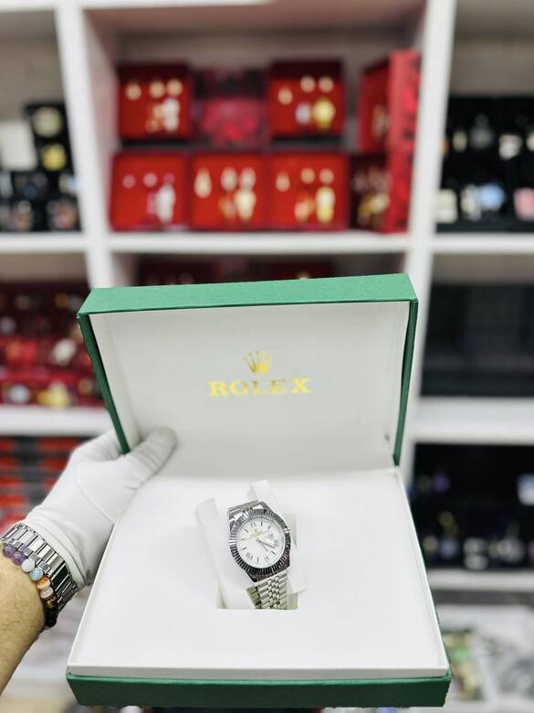 Toptan Özel Tekli Kutulu Takvimli Yazılı Lüx Metal Saat