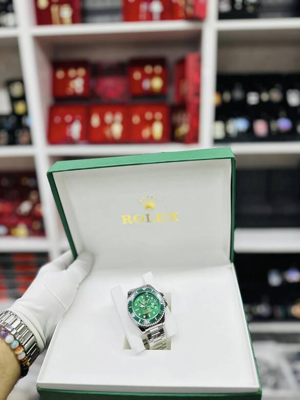 Toptan Özel Tekli Kutulu Takvimli Yazılı Lüx Metal Saat