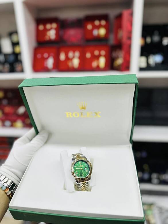 Toptan Özel Tekli Kutulu Takvimli Yazılı Lüx Metal Saat