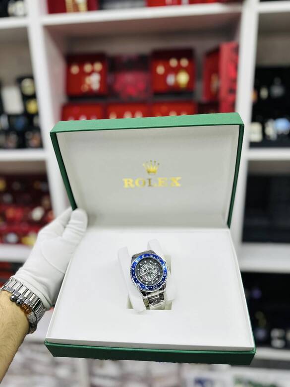 Toptan Özel Tekli Kutulu Takvimli Yazılı Lüx Metal Saat