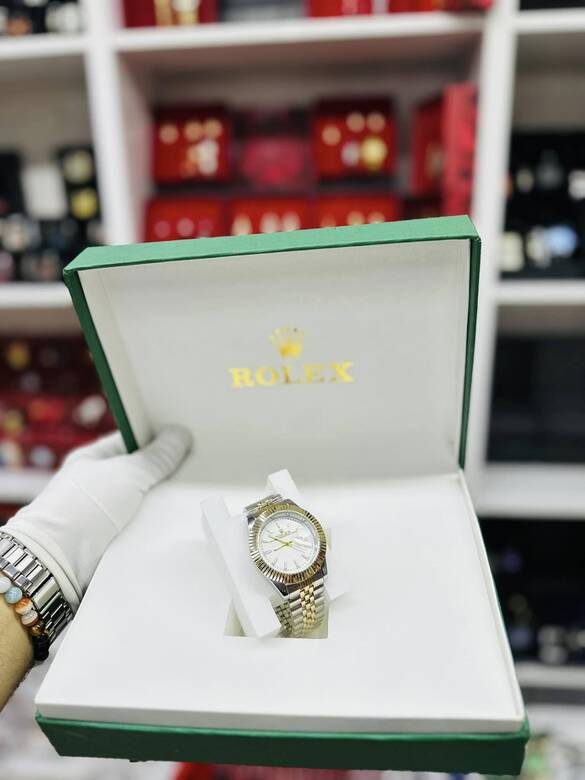 Toptan Özel Tekli Kutulu Takvimli Yazılı Lüx Metal Saat