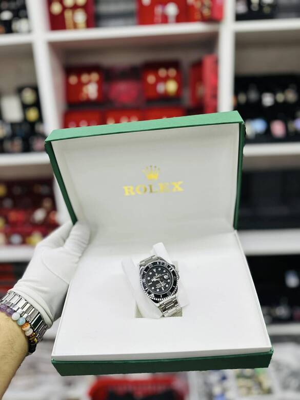 Toptan Özel Tekli Kutulu Takvimli Yazılı Lüx Metal Saat