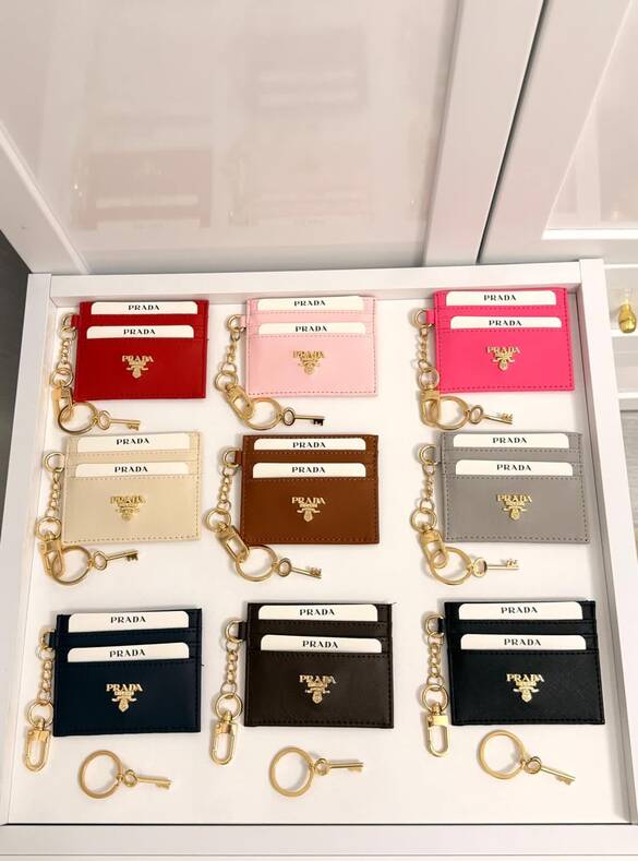 Toptan PRADA Anahtarlık Aparatlı Bayan Kartlık Cüzdan 